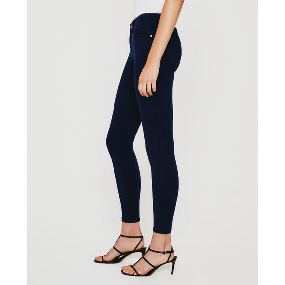 AG Adriano Goldschmied Legging Ankle Skinny Jeans Blue Leatherette size 29 - Picture 2 of 14